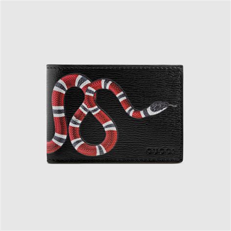 gucci snake wallet leather|gucci snake wallet men's.